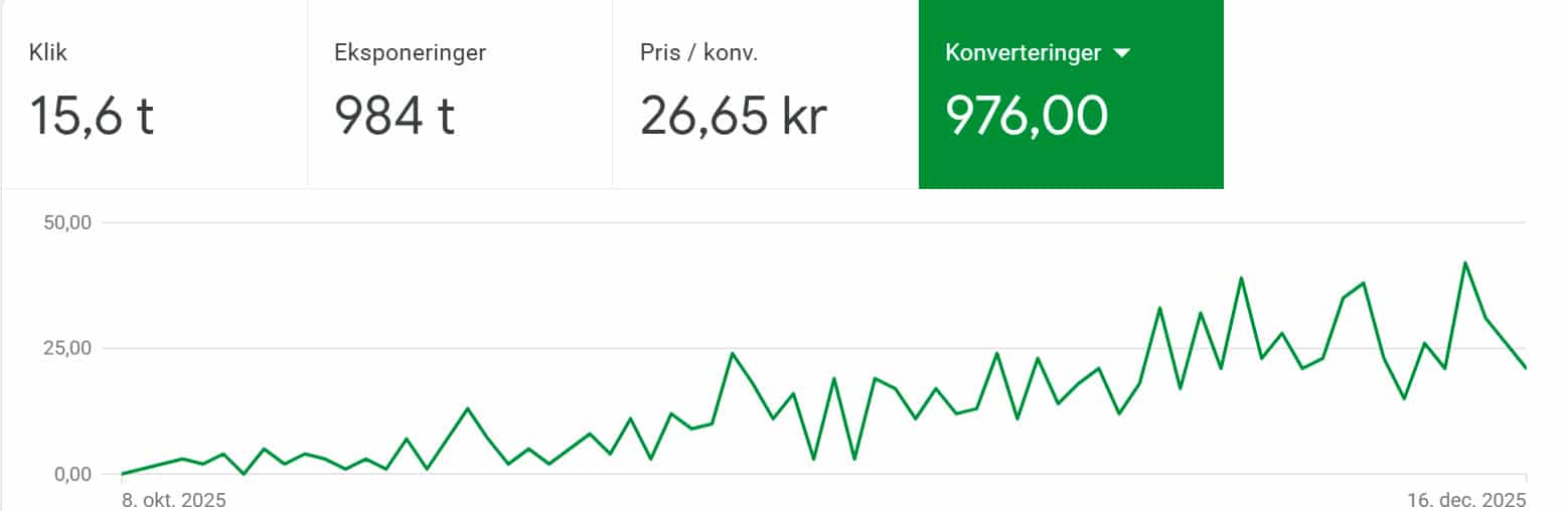 Sighs.dk – Google Ads kampagne